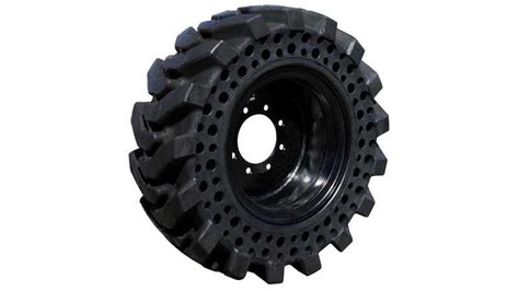 12x16.5 Left Dirt Terrain Solid Skid Steer Tire 